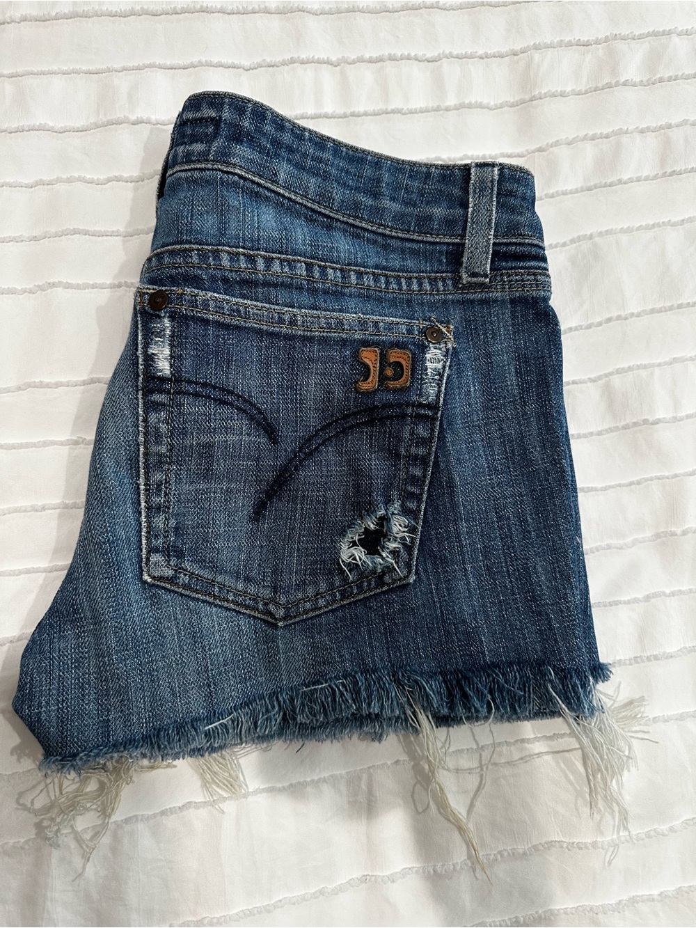 Joe's Jeans Blue Distressed Denim Cutoff Shorts